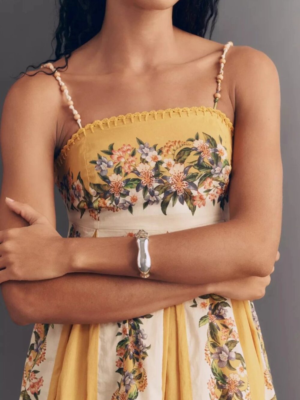 New Farm Rio Sand Hilo Sleeveless A-Line Maxi Dress by Anthropologie - Picture 3 of 8